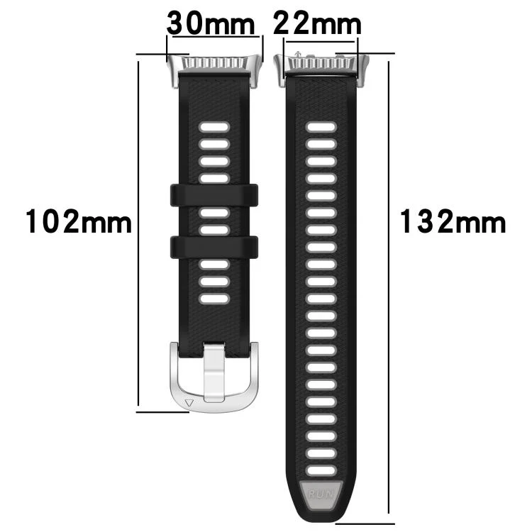SYA0028495_B4.webp Silver Metal Head Two Color Silicone Watch Band - Image 5
