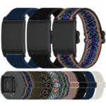 Slide Buckle Nylon Elastic Braided Watch Band - Image 2