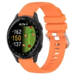 20mm Liquid Glossy Silver Buckle Silicone Watch Band