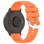 20mm Liquid Glossy Silver Buckle Silicone Watch Band - Image 8