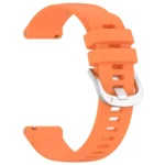 20mm Liquid Glossy Silver Buckle Silicone Watch Band - Image 9