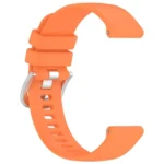 20mm Liquid Glossy Silver Buckle Silicone Watch Band - Image 10