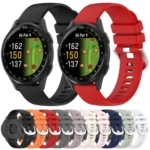 20mm Liquid Glossy Silver Buckle Silicone Watch Band - Image 2