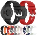 20mm Liquid Glossy Silver Buckle Silicone Watch Band - Image 3