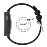 20mm Liquid Glossy Silver Buckle Silicone Watch Band - Image 4