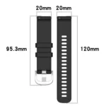 20mm Liquid Glossy Silver Buckle Silicone Watch Band - Image 5