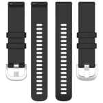 20mm Liquid Glossy Silver Buckle Silicone Watch Band - Image 6