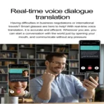 W100B Smart Glasses, Support AI Conversation / AI Intelligent Translation / Bluetooth Call - Image 3