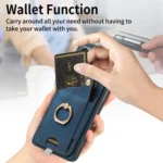 Retro Skin-feel Ring Card Bag Phone Case with Hang Loop, For OPPO Reno13 F - Image 3