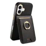 Ring Multifunctional Vertical Flip Wallet Back Cover Leather Phone Case, For iPhone 16, For iPhone 15 Pro Max, For iPhone 15 Pro - Image 3