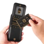 Ring Multifunctional Vertical Flip Wallet Back Cover Leather Phone Case, For iPhone 16, For iPhone 15 Pro Max, For iPhone 15 Pro - Image 5