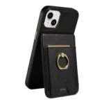 Ring Multifunctional Vertical Flip Wallet Back Cover Leather Phone Case, For iPhone 15 Plus, For iPhone 15, For iPhone 14 Plus - Image 3
