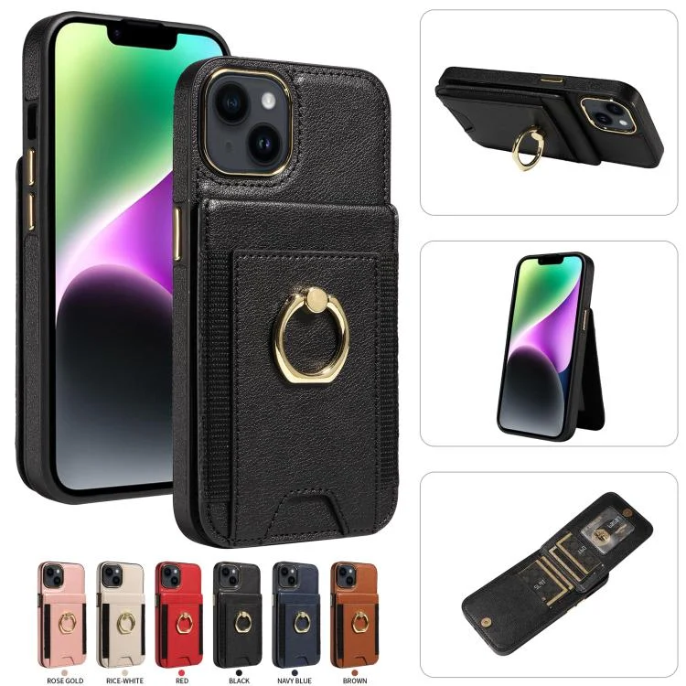SYA002858610A_4.webp Ring Multifunctional Vertical Flip Wallet Back Cover Leather Phone Case, For iPhone 14, For iPhone 14 Pro, For iPhone 14 Pro Max - Image 6