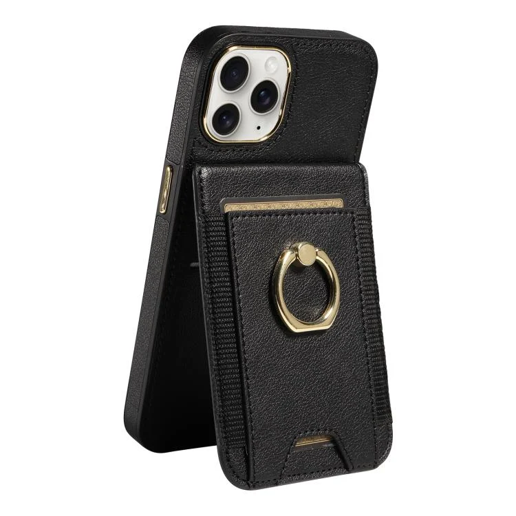 SYA002858613A_1.webp Ring Multifunctional Vertical Flip Wallet Back Cover Leather Phone Case, For iPhone 13 Pro Max, For iPhone 13 Pro, For iPhone 13 - Image 3