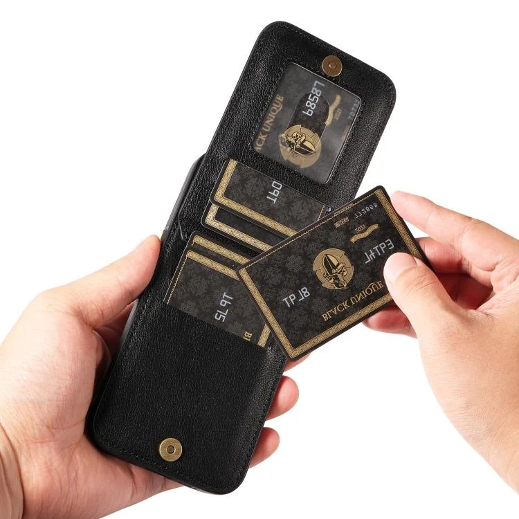SYA002858613A_3.webp Ring Multifunctional Vertical Flip Wallet Back Cover Leather Phone Case, For iPhone 13 Pro Max, For iPhone 13 Pro, For iPhone 13 - Image 5