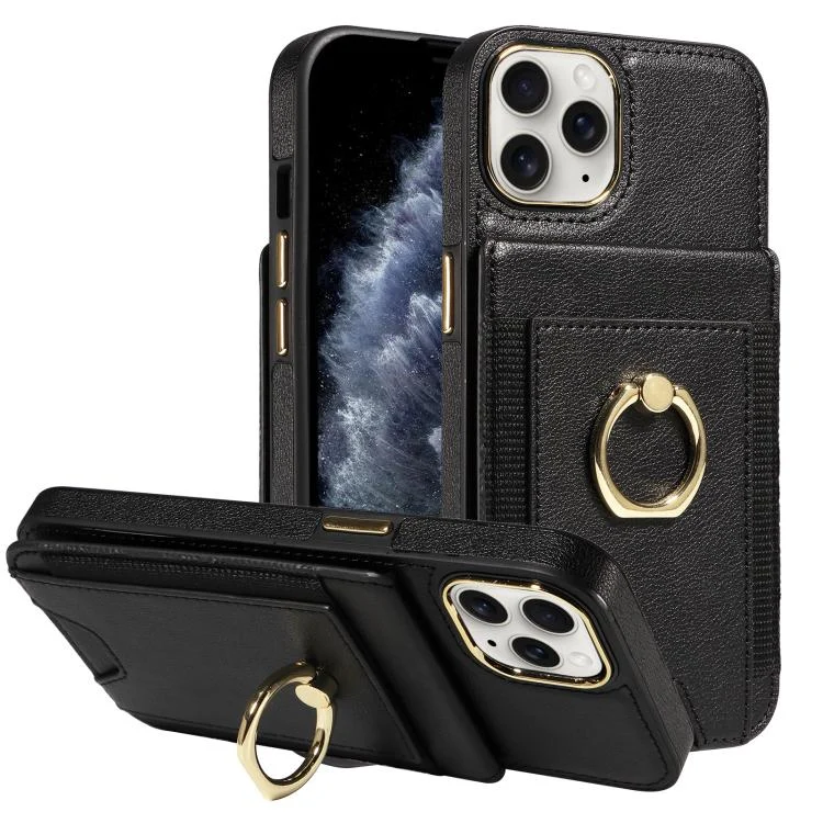 Ring Multifunctional Vertical Flip Wallet Back Cover Leather Phone Case, For iPhone 12 / 12 Pro, For iPhone 12 Pro Max, For iPhone 11 Pro Max