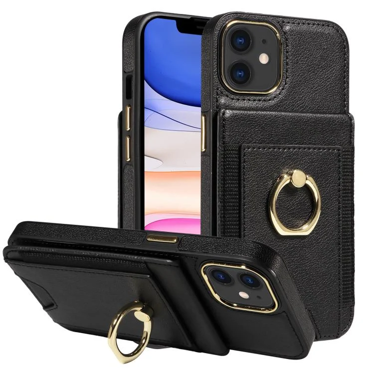 Ring Multifunctional Vertical Flip Wallet Back Cover Leather Phone Case, For iPhone 11, For iPhone 11 Pro, For iPhone X / XS