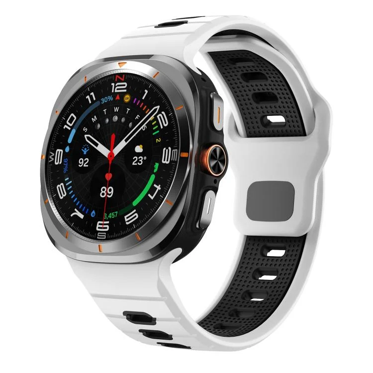 Horizontal Stripes Reverse Buckle Silicone Watch Band