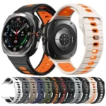 Horizontal Stripes Reverse Buckle Silicone Watch Band - Image 2