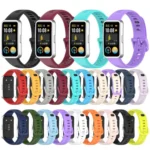Metal Head Black Nail Button Glossy Silicone Watch Band - Image 2