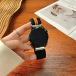Striped Magnetic Buckle Nylon Watch Band - Image 3
