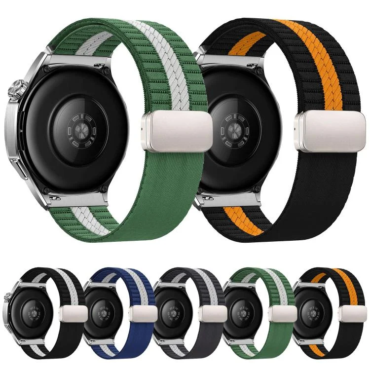 SYA0028753_B1.webp Striped Magnetic Buckle Nylon Watch Band - Image 2