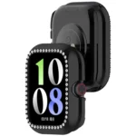 Single Row Diamond Half Coverage Hollow PC Watch Protective Case - Image 7