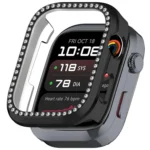 Single Row Diamond Half Coverage Hollow PC Watch Protective Case