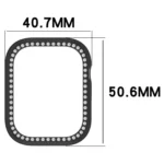 Single Row Diamond Half Coverage Hollow PC Watch Protective Case - Image 3