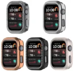 Single Row Diamond Half Coverage Hollow PC Watch Protective Case - Image 4