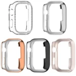Single Row Diamond Half Coverage Hollow PC Watch Protective Case - Image 5