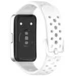 Metal Head Round Hole Nail Button Silicone Watch Band - Image 7