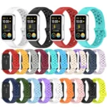 Metal Head Round Hole Nail Button Silicone Watch Band - Image 2