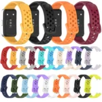 Metal Head Round Hole Nail Button Silicone Watch Band - Image 3