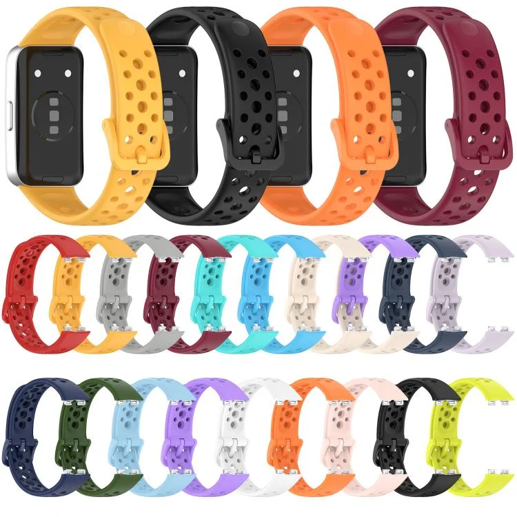 SYA0028792_B2.webp Metal Head Round Hole Nail Button Silicone Watch Band - Image 3