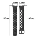 Metal Head Round Hole Nail Button Silicone Watch Band - Image 5