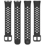 Metal Head Round Hole Nail Button Silicone Watch Band - Image 6