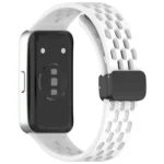 Hole Style Fold Magnetic Buckle Silicone Watch Band - Image 6