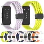 Hole Style Fold Magnetic Buckle Silicone Watch Band - Image 3