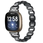 Oval Diamond Stainless Steel Watch Band