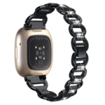 Oval Diamond Stainless Steel Watch Band - Image 3
