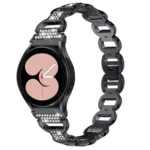 Metal Head Oval Diamond Stainless Steel Watch Band