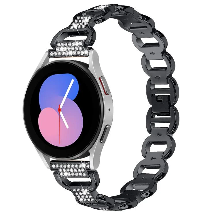 Oval Diamond Stainless Steel Watch Band