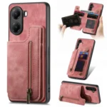 Retro Leather Zipper Wallet Back Phone Case, For Xiaomi Poco X7 Pro