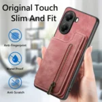 Retro Leather Zipper Wallet Back Phone Case, For Redmi K80 Pro / Poco F7 Ultra, For Redmi K80 / Poco F7 Pro, For Redmi Turbo 4 - Image 4