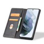 Dreamy Magnetic Dual-fold Calfskin Leather Phone Case - Image 4