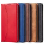 Dreamy Magnetic Dual-fold Calfskin Leather Phone Case - Image 2