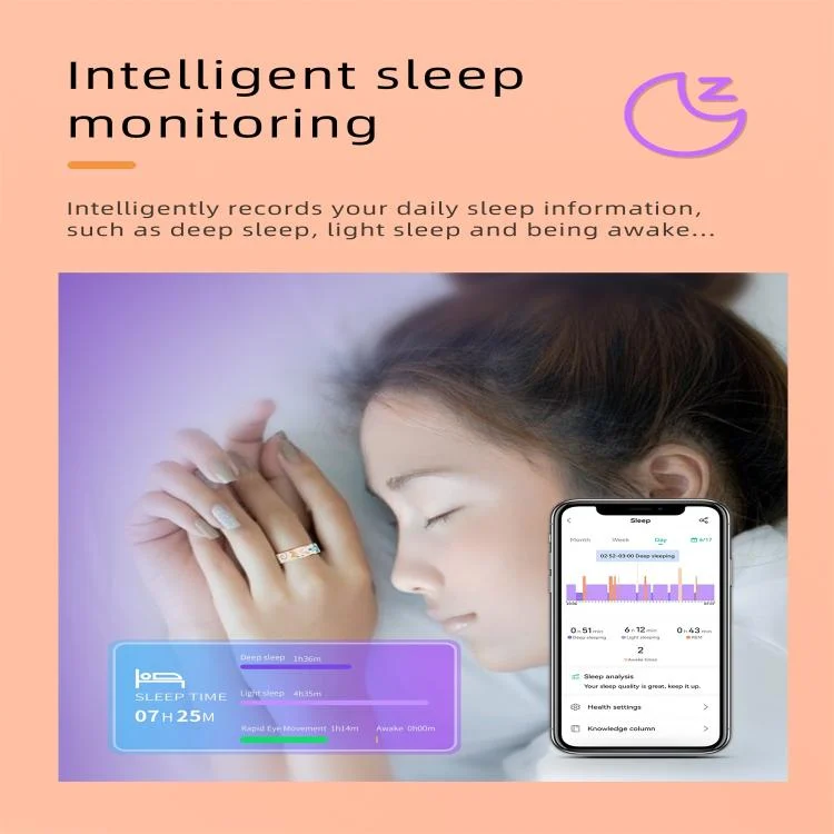 SYA0028900_B3.webp R18 SIZE 11 Smart Ring, Support Heart Rate / Blood Oxygen / Sleep / Care For Faimilies - Image 4