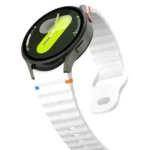 Wavy Grain Stitched Reverse Buckle 20mm Silicone Watch Band - Image 5