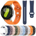 Wavy Grain Stitched Reverse Buckle 20mm Silicone Watch Band - Image 2